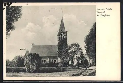 AK Zieverich bei Bergheim, Ansicht der Evangelischen Kirche