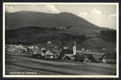 AK Neukirchen am Teisenberg, Totalansicht vom Feld aus
