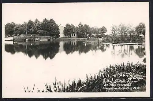 AK Oranienburg, Gasthaus zur Malzer Schleuse, Inh. Paul Rönnebeck