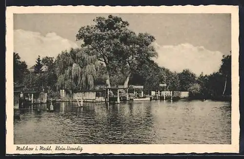 AK Malchow i. Meckl., Klein-Venedig vom Wasser aus