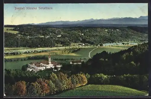 AK Schäftlarn, Kloster aus der Ferne