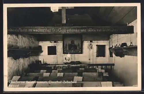 AK Clausthal-Zellerfeld, Betssal im Oberharzer Museum, Bornhardtstr. 16