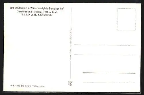 AK Bernau /Schwarzwald, Gesamtansicht aus der Vogelschau