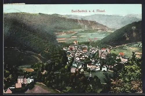 AK Bad Bertrich, Blick auf Ortschaft von Osten