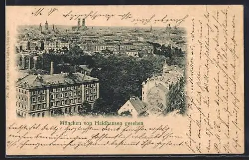 AK München, Ortsansicht von Haidhausen aus gesehen