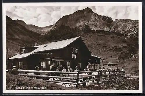 AK Garmisch, Gasthof, Hochalm mit Alpspitze