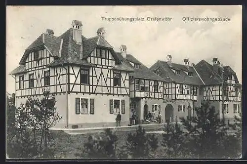 AK Grafenwöhr, Offizierswohngebäude auf dem Truppenübungsplatz