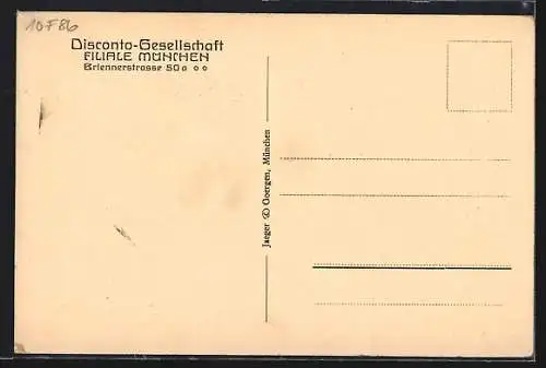 AK München, Disconto-Gesellschaft, Briennerstrasse 50a
