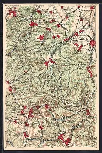 AK Friedrichroda, Landkarte der Region