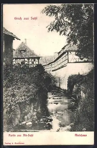 AK Suhl, Partie aus Alt-Suhl mit Maizhaus