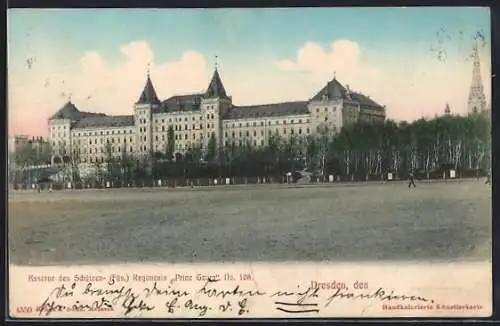AK Dresden-Neustadt, Kaserne des Schützen-Regiments Prinz Georg No. 108