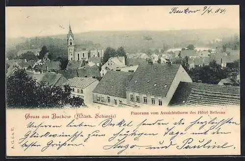 AK Buckow /Märk. Schweiz, Panorama vom Aussichtsturm des Hotel Bellevue