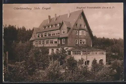 AK Oberbärenburg /Sa., Berghotel Friedrichshöhe