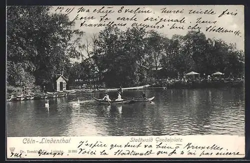 AK Köln-Lindenthal, Stadtwald, Gondelplatz