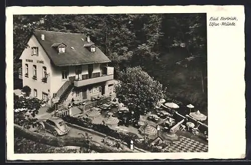 AK Bad Bertrich, Gasthaus Elfen-Mühle aus der Vogelschau