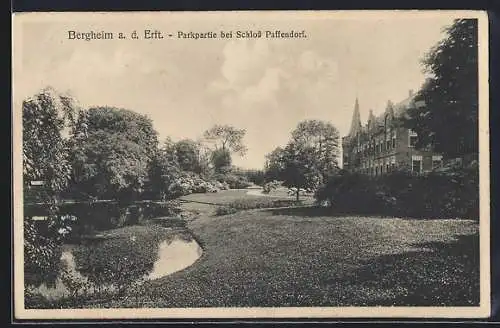 AK Bergheim /Erft, Parkpartie bei Schloss Paffendorf