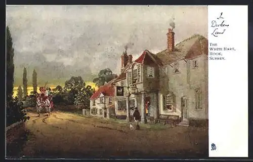 Künstler-AK Hook /Surrey, The White Hart