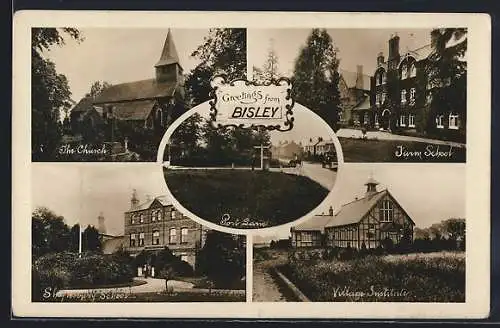 AK Bisley, Village Institute, The Church, Shapsbury School