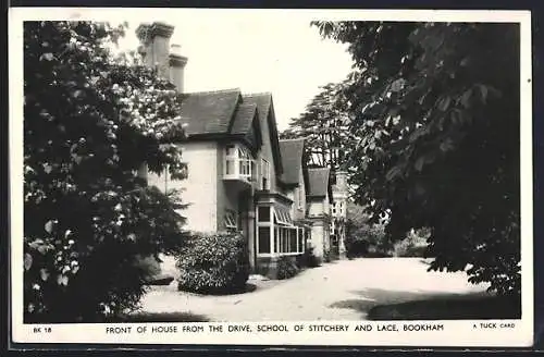 AK Bookham, Front of House from the Drive, School of Stitchery and Lace