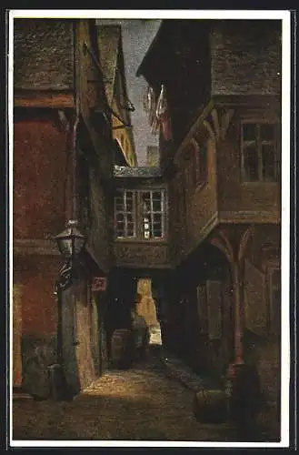 Künstler-AK Bernhard Liebig: Frankfurt a. Main, Rapunzelgasse