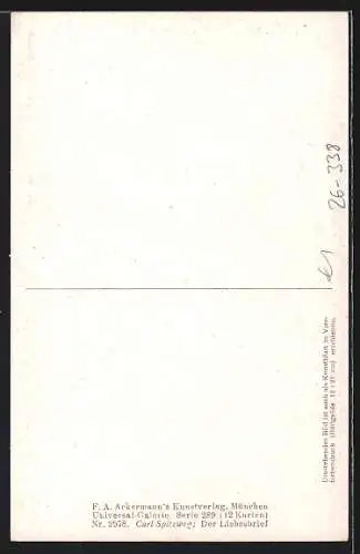 Künstler-AK Carl Spitzweg: Liebespost, Seilwinde