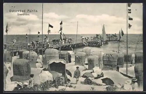 AK Müritz, Ostseebad, Strandleben