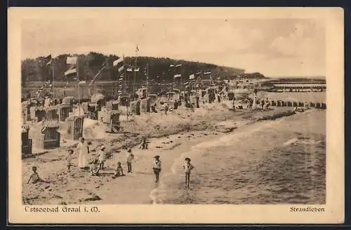 AK Graal i. M., Ostseebad, Strandleben