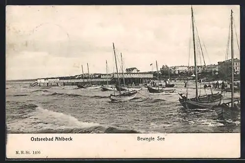 AK Ahlbeck, Ostseebad, Bewegte See