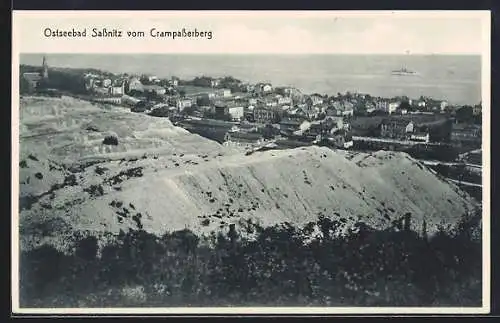 AK Sassnitz, Ostseebad, Teilansicht vom Crampasserberg