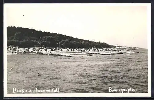 AK Brunshaupten, Blick auf die Badeanstalt