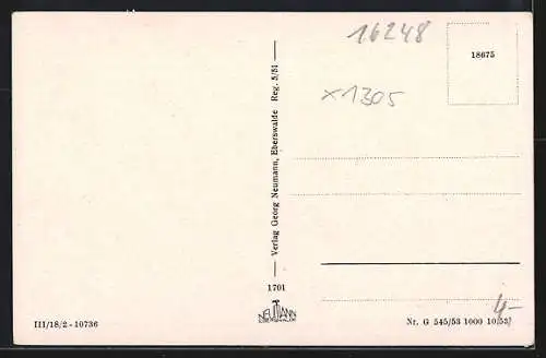 AK Oderberg /Mark, Blick vom Gaisberg mit Kirche