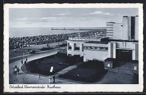 AK Warnemünde, Das Kurhaus mit Ausblick auf die Ostsee