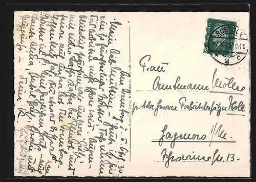 AK Rostock, Kröpelinertor mit Wall