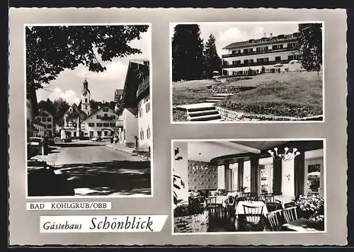 AK Bad Kohlgrub /Obb., Gasthaus Schönblick mit Terrassen Cafe, Bes. A. und R. Lauter