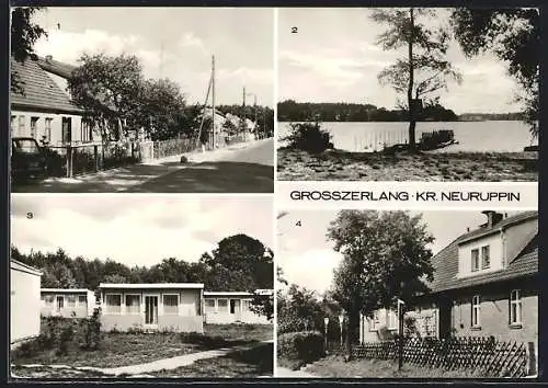 AK Grosszerlang, Ortsteil Kolonie, Bootshafen der Bungalowsiedlung am Kleinen Pälitzsee, Bungalowsiedlung