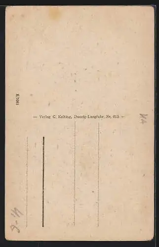 AK Danzig / Gdansk, Kirche St. Marien mit Frauengasse