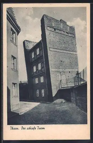 AK Thorn / Torun, Der schiefe Turm