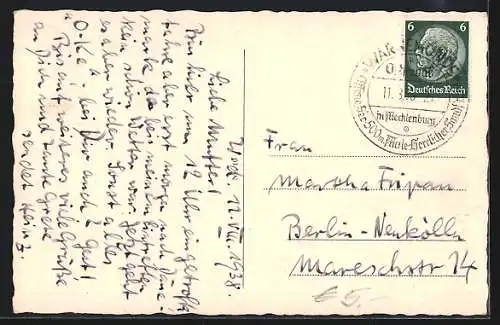 AK Warnemünde, Ostseebad, An der Brandung