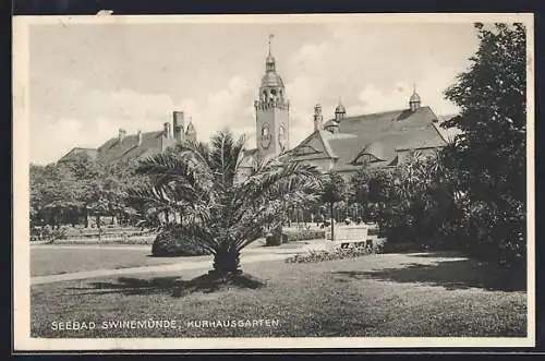 AK Swinemünde, Kurhausgarten