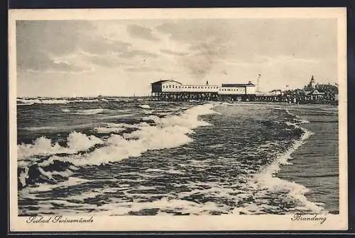 AK Swinemünde, Strandpartie 1926