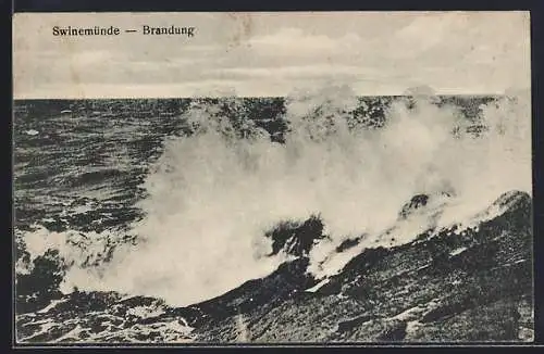 AK Swinemünde, Brandung
