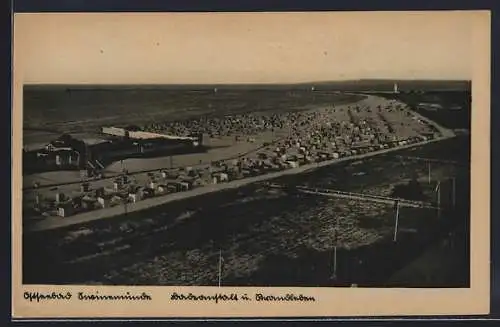 AK Swinemünde, Ostseebad, Badeanstalt und Strandleben
