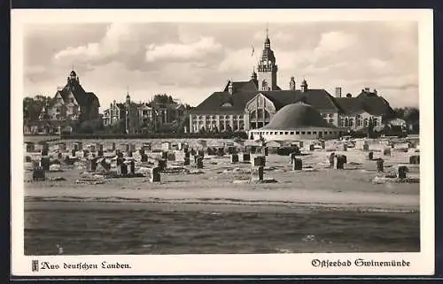 AK Swinemünde, Ostseebad, Strandpartie