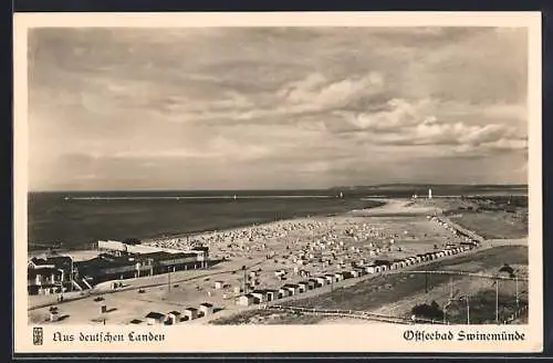 AK Swinemünde, Ostseebad, Strandpartie