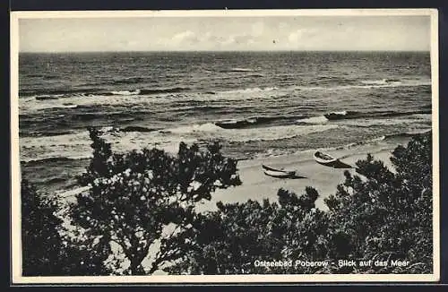 AK Poberow, Ostseebad, Blick auf das Meer