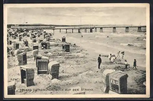AK Swinemünde, Blick auf den Strand