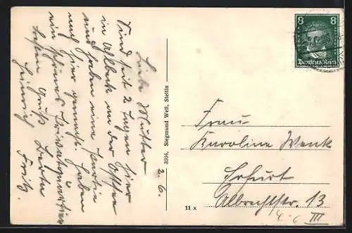 AK Swinemünde, Blick auf den Strand