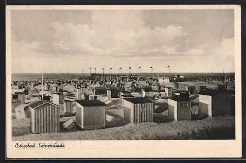 AK Swinemünde, Blick zum Strand