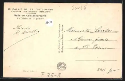 AK Paris, Palais de la Découverte, Salle de Cristallographie