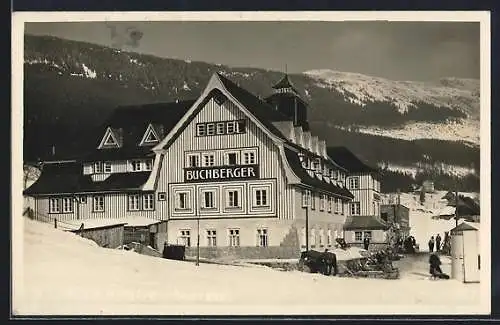 AK St. Peter, Hotel Buchberger im Schnee